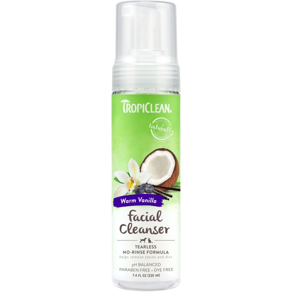 15% OFF: Tropiclean Tearless Waterless Facial Cleanser 7.4oz