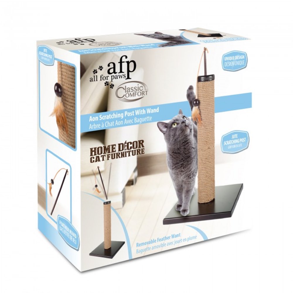 All For Paws Aon Scratching Cat Post With Wand