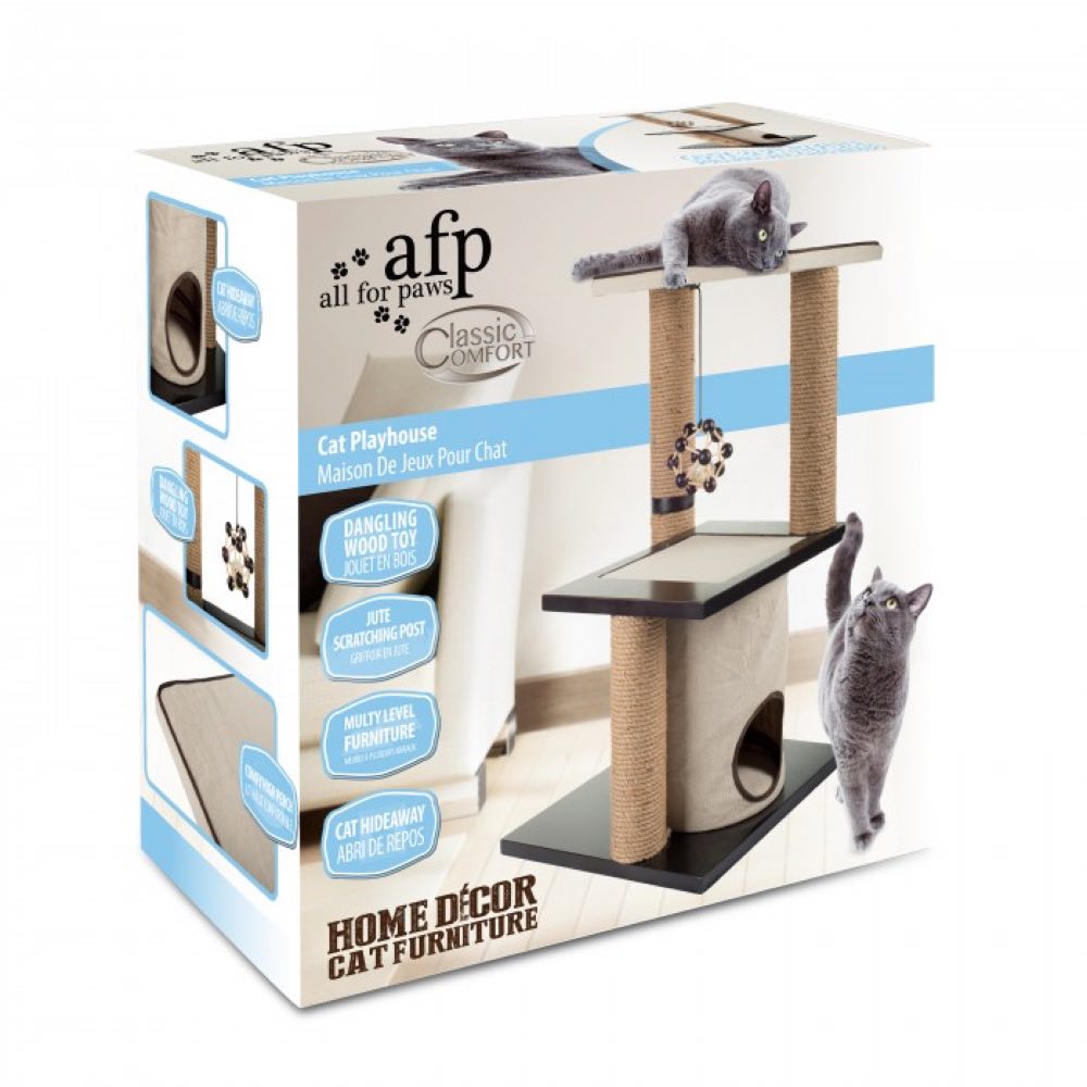 All For Paws Two Level Climb and Play Cat Scratcher