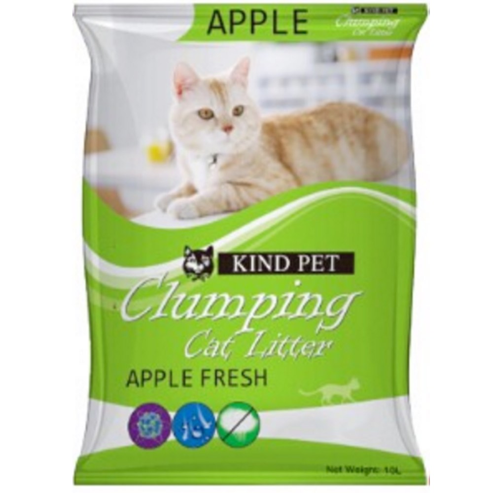 Kind Pet Clumping Fine Cat Litter 10L - Apple