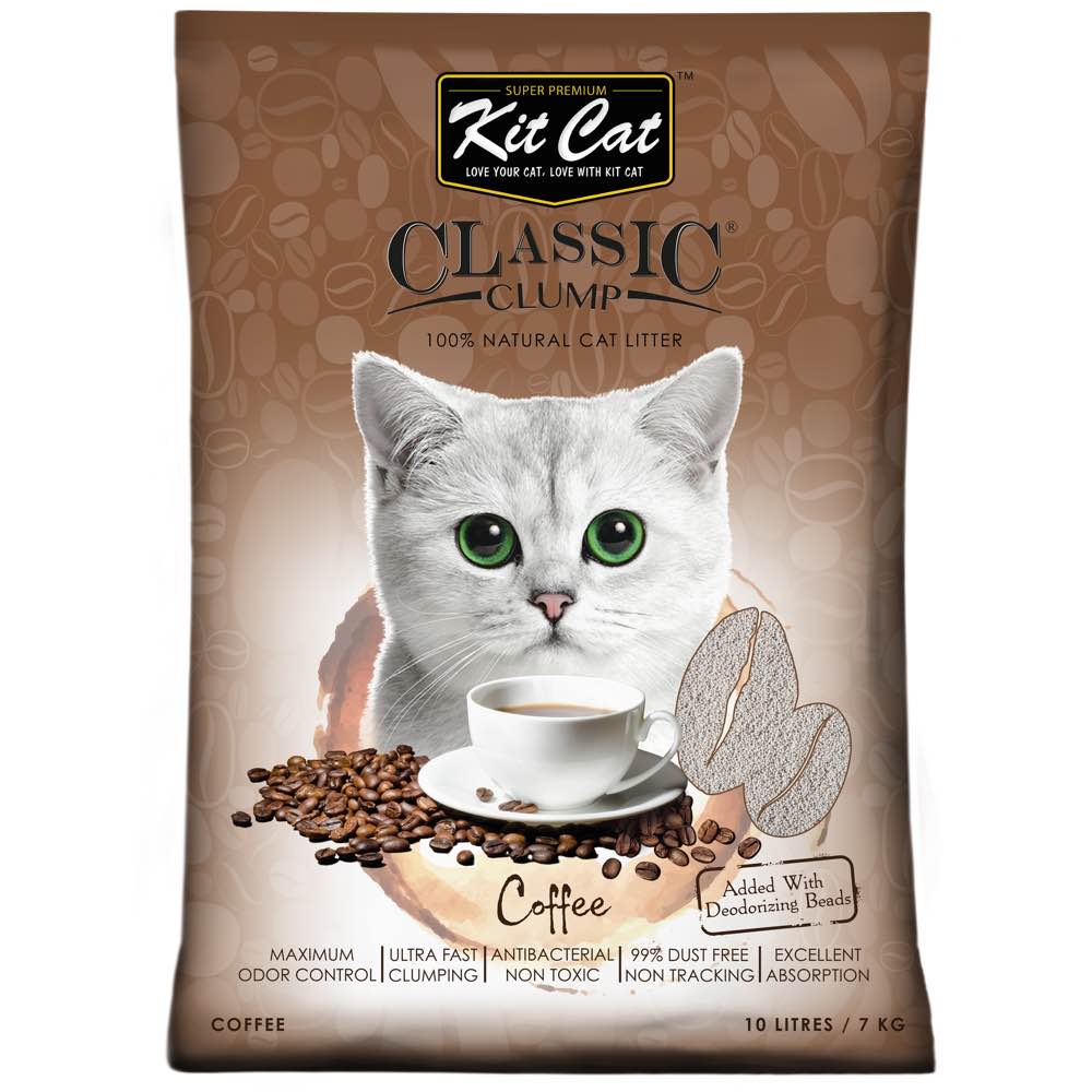 Kit Cat Classic Clump Coffee Clay Cat Litter 10L
