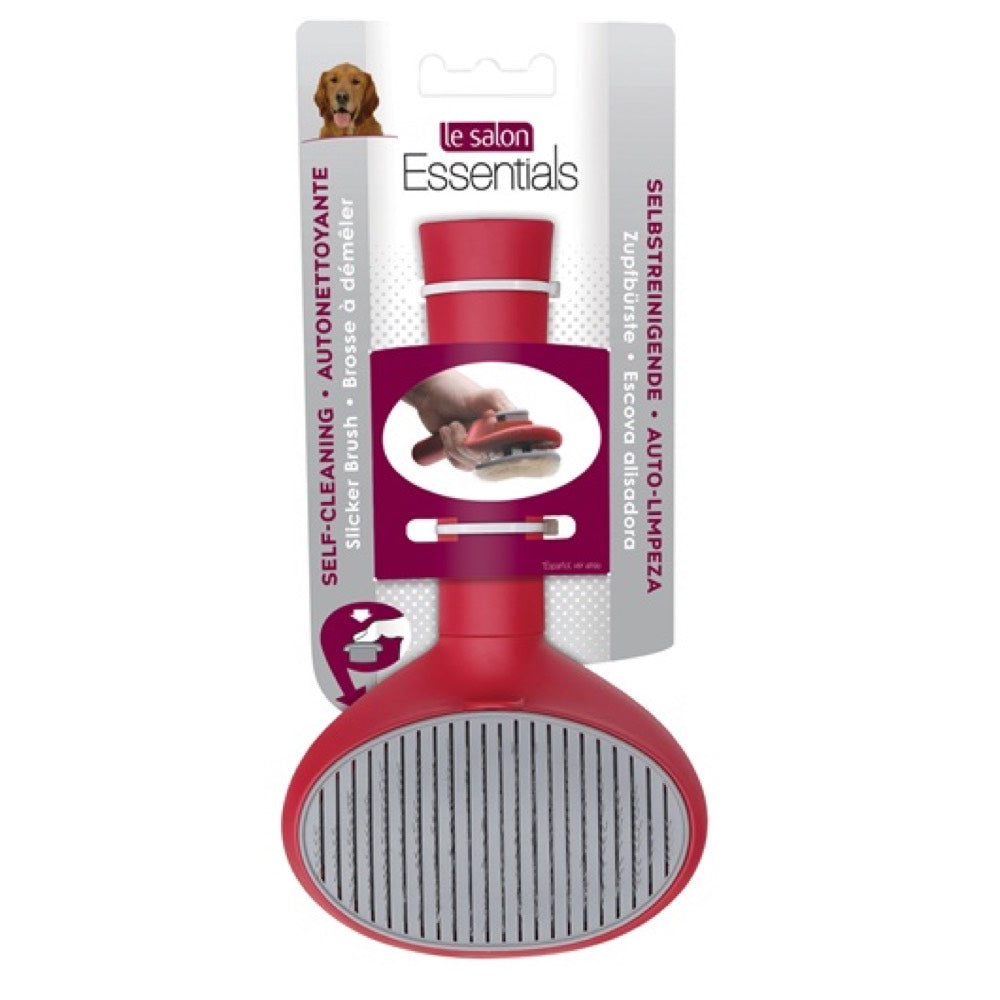 Le Salon Essentials Self-Cleaning Dog Slicker Brush