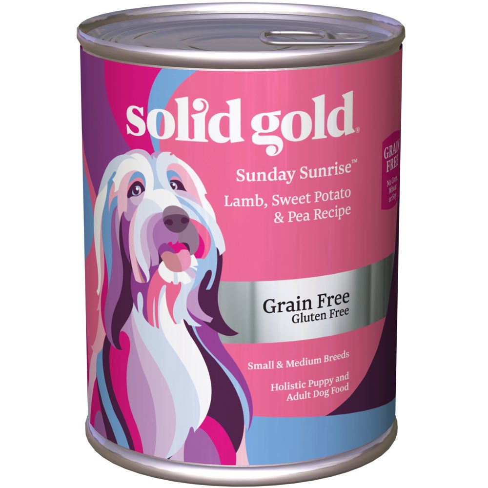 "Solid Gold Sunday Sunrise Lamb, Sweet Potato & Pea Grain Free Canned Dog Food 374g"