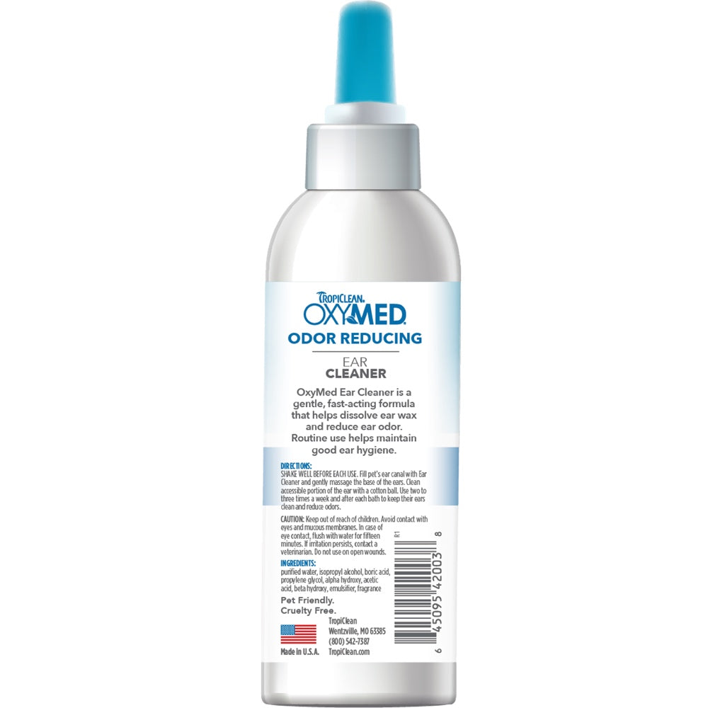 15% OFF: Tropiclean OxyMed Odor Reducing Ear Cleaner for Cats & Dogs 4oz